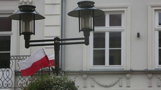 波兰国旗。视频下载