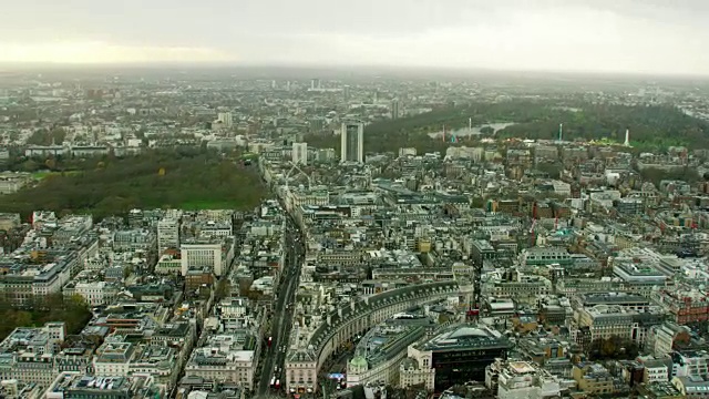 伦敦著名旅游景点的鸟瞰图视频素材