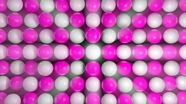 抽象背景与现实的3d球体。彩色的背景视频下载