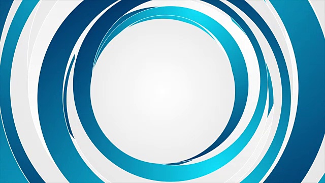 蓝色和白色抽象的圆圈视频动画视频素材