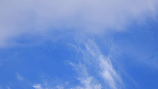 平移拍摄的蓝天和云视频素材