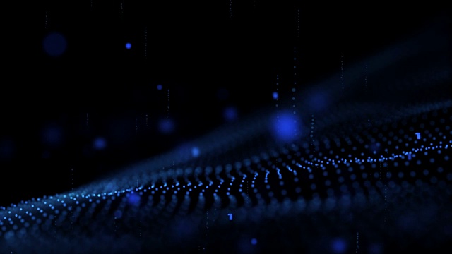 数字网络空间的未来主义和商业背景，蓝色视频素材