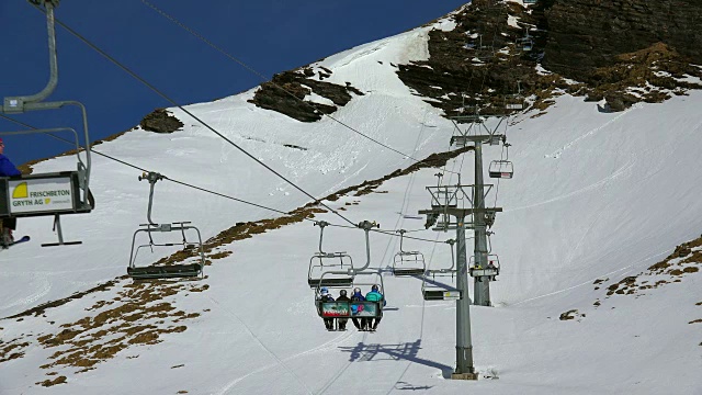 Oberjoch Skilift, Grindelwald- first, Grindelwald, Bernese Alps，瑞士，欧洲视频下载