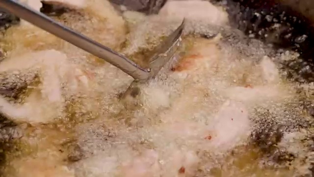 斯洛莫油炸食品视频素材