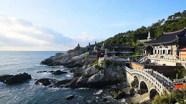 韩国釜山海东龙宫寺。视频下载