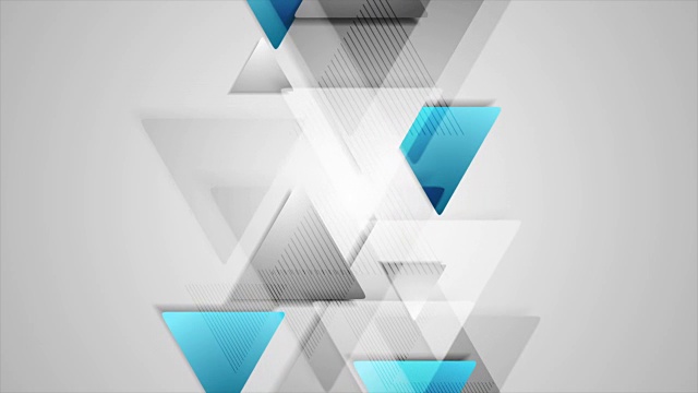 蓝灰色三角形技术抽象视频动画视频素材