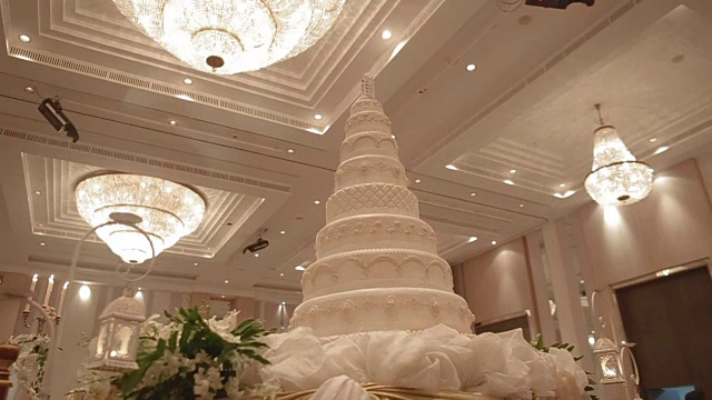 漂亮的婚礼蛋糕，摄影视频下载