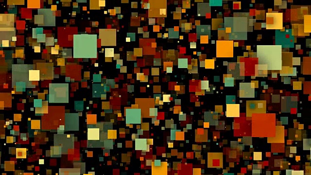 抽象的彩色的方块。无缝循环动画背景视频下载