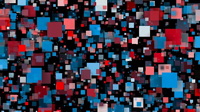抽象的彩色的方块。无缝循环动画背景视频下载