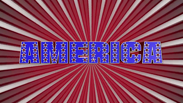美国文本标志循环动画视频下载