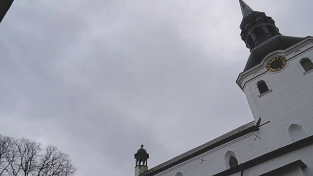 圣玛丽大教堂在老塔林。视频素材