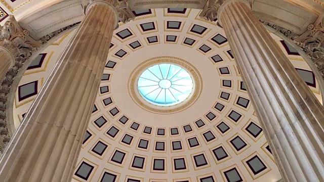 美国参议院罗素办公大楼圆形大厅在华盛顿，DC - 4k/超高清视频素材