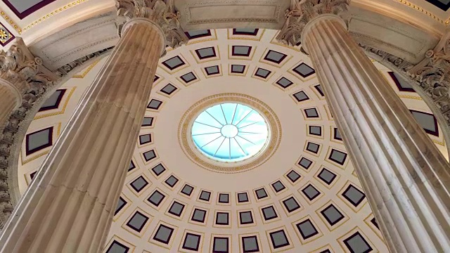 美国参议院罗素办公大楼圆形大厅在华盛顿，DC - 4k/超高清视频素材