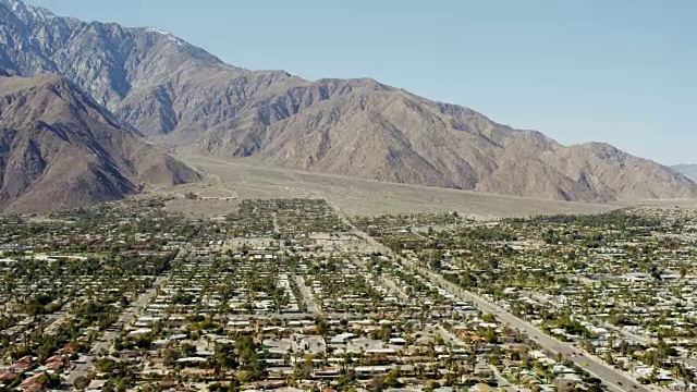 美国加州棕榈泉鸟瞰图视频素材