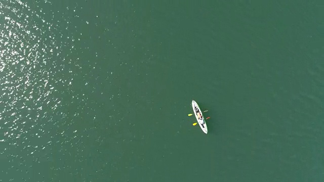 皮划艇无人机视频素材