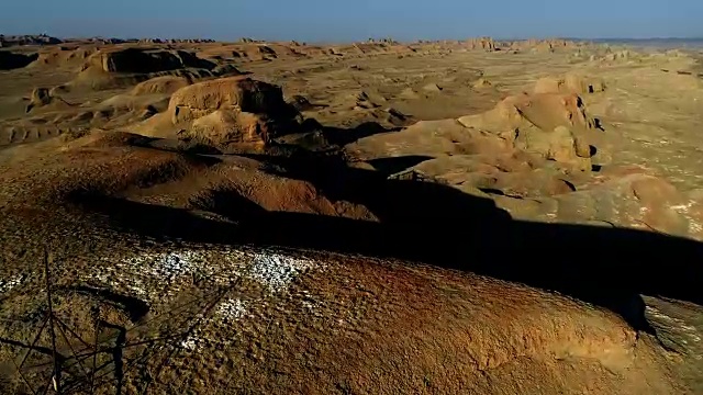 戈壁沙漠鸟瞰图视频下载
