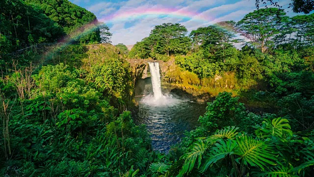 彩虹瀑布希洛大岛夏威夷HDR 4K Prores视频下载