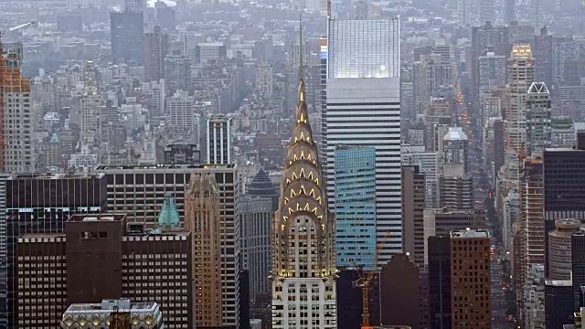 空中克莱斯勒大厦，纽约市视频下载