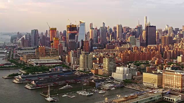 空中曼哈顿下城视频素材
