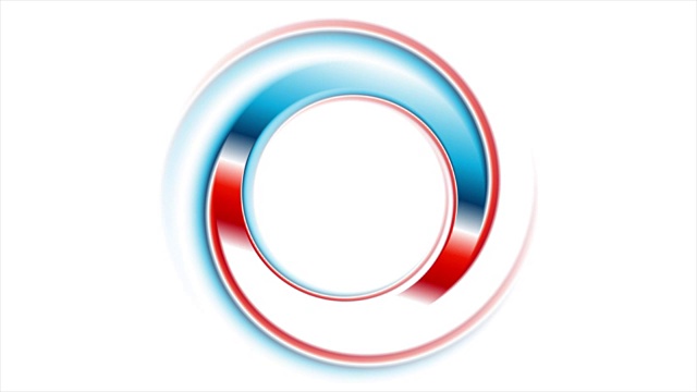 蓝红环上的白色背景视频动画视频素材