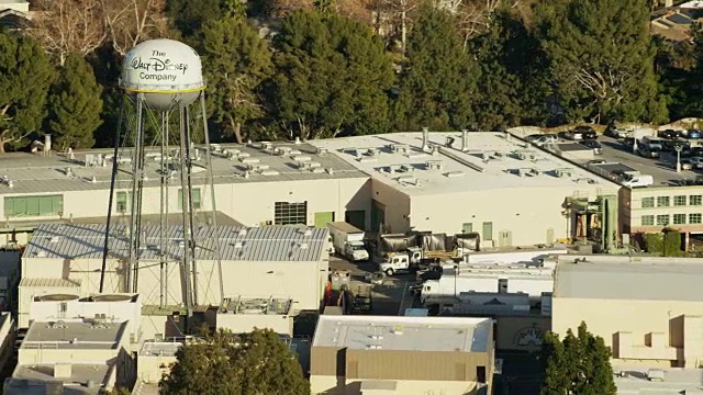 鸟瞰图的华特迪士尼工作室伯班克加利福尼亚视频下载