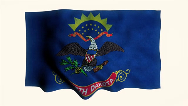 美国北达科他州的国旗视频下载