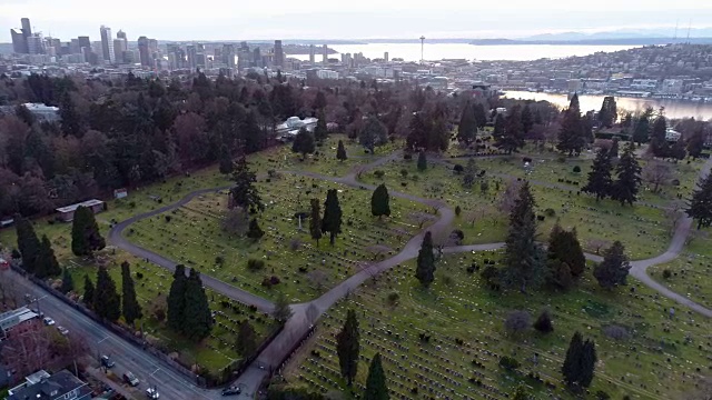 西雅图国会山公墓和市景视频下载