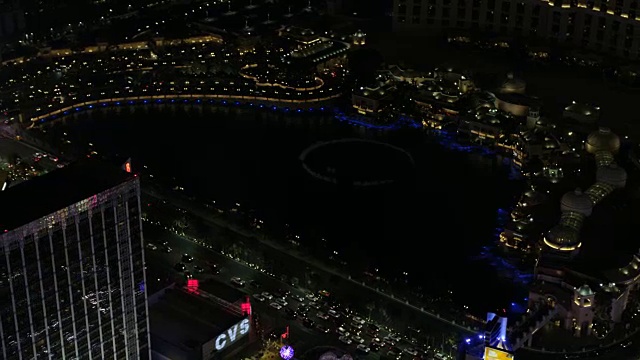 航空夜景拉斯维加斯大道赌场酒店视频下载