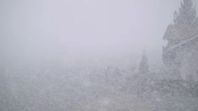 大雪使景色模糊了视频下载