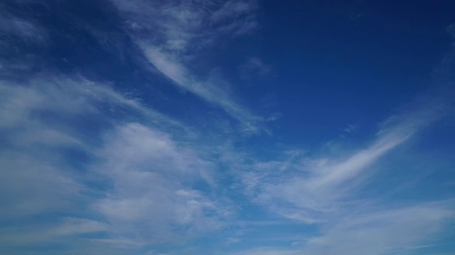 湛蓝天空的云朵，时光飞逝视频素材