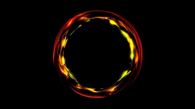 发光的螺旋环。抽象的数字背景视频素材
