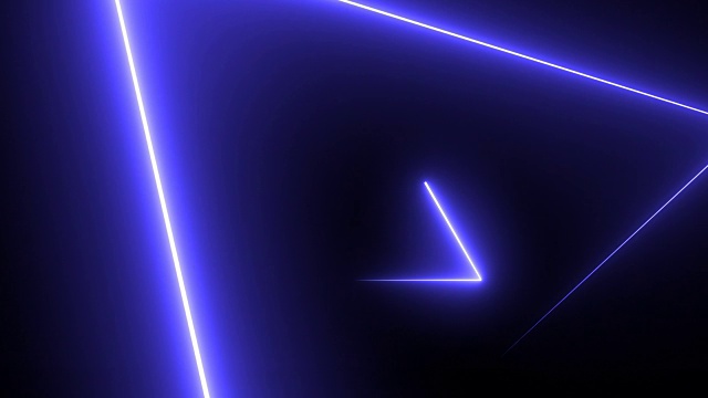 霓虹灯三角形的抽象背景视频下载