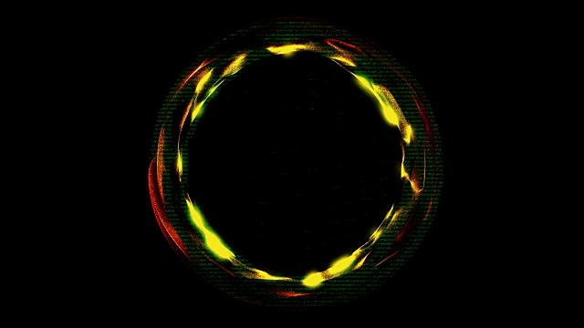 发光的螺旋环。抽象的数字背景视频素材