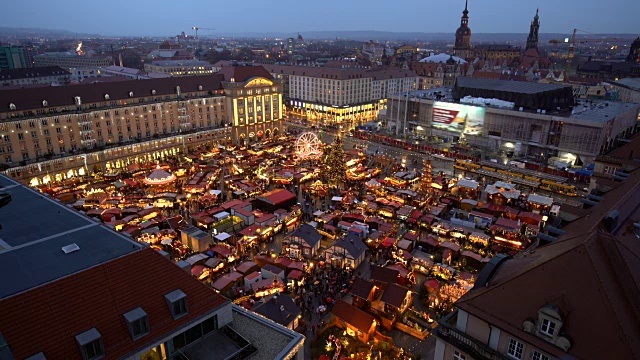 德累斯顿的圣诞市场视频下载