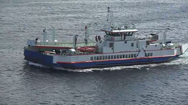 斯塔万格峡湾附近的渡轮，罗加兰，挪威，斯堪的纳维亚，欧洲视频下载