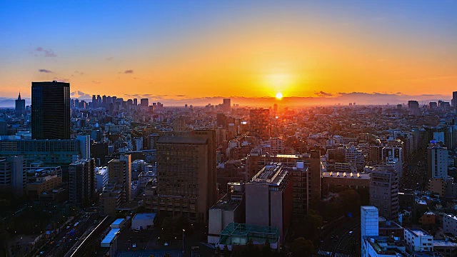 4K，日本东京的日落视频素材