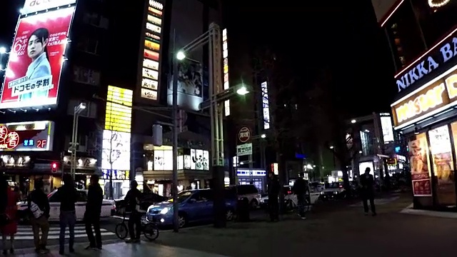 POV，日本札幌须木野夜景视频素材