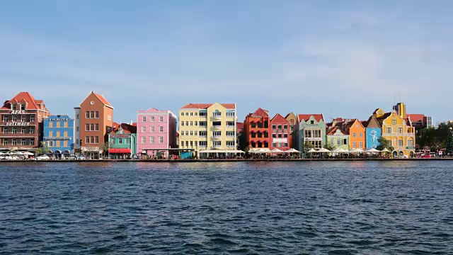 Willemstad，荷属安的列斯群岛，库拉索岛4K视频城市景观视频下载