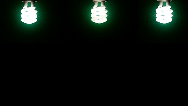 灯泡照明孤立的黑色视频素材