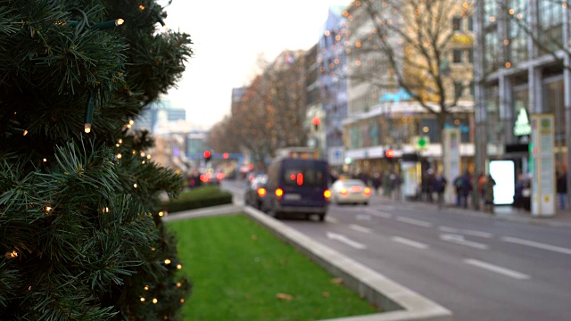 柏林的圣诞节Kurfürstendamm，时光流逝视频素材