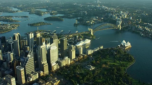 空中城市景观的悉尼澳大利亚视频素材