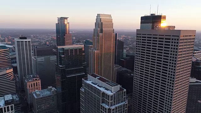 明尼阿波利斯的空中轮廓视频素材