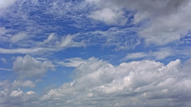 天空蔚蓝，白云朵朵视频下载