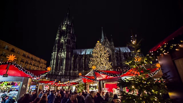 德国科隆圣诞市场视频素材