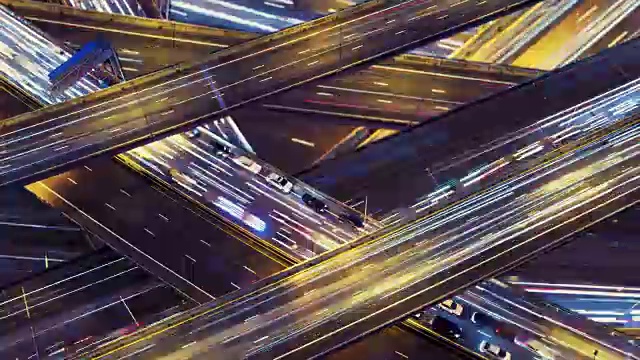 交通背景，倾斜，时间间隔视频4k。视频素材