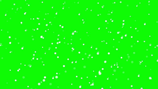 雪花飘落在绿色屏幕动画视频素材