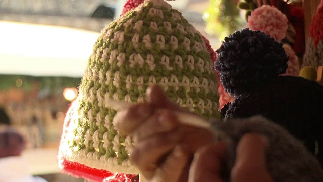 圣诞节MARKETS-Knit围巾视频素材