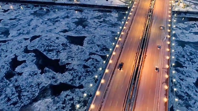 明尼阿波利斯市中心Hyper Lapse - Hennepin桥视频素材