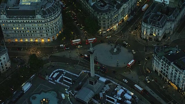 航拍夜景的城市建筑伦敦英国视频下载