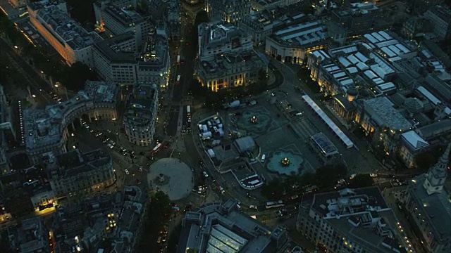 航拍夜景的城市建筑伦敦英国视频下载